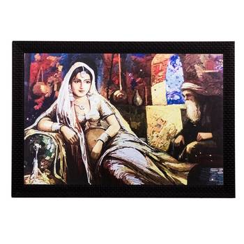Sitting Woman Matt Textured UV Art Painting 1