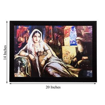 Sitting Woman Matt Textured UV Art Painting 3