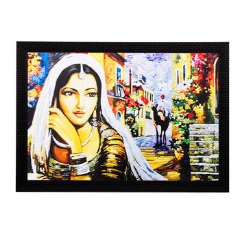Thinking Woman Matt Textured UV Art Painting 1