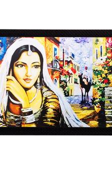Thinking Woman Matt Textured UV Art Painting