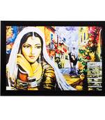 Thinking Woman Matt Textured UV Art Painting