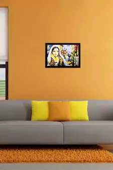 Thinking Woman Matt Textured UV Art Painting