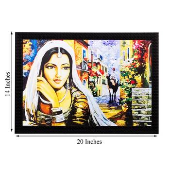 Thinking Woman Matt Textured UV Art Painting 3