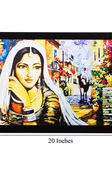 Thinking Woman Matt Textured UV Art Painting
