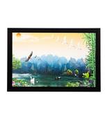 Scenic Water View Matt Textured UV Art Painting