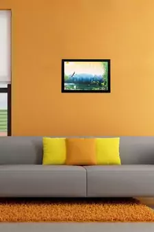 Scenic Water View Matt Textured UV Art Painting