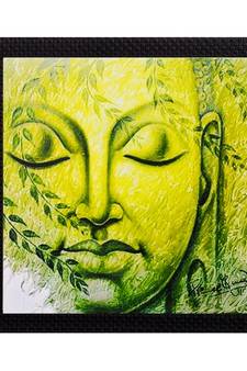 Meditating Buddha Matt Textured UV Art Painting