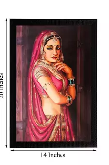 Pretty Ragini Matt Textured UV Art Painting