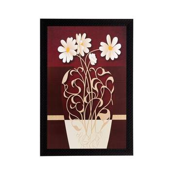 Botanical Pot and Flower Matt Textured UV Art Painting 1
