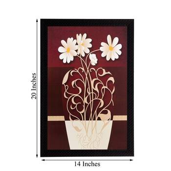Botanical Pot and Flower Matt Textured UV Art Painting 3
