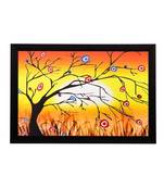 Abstract Tree and Leaves Matt Textured UV Art Painting