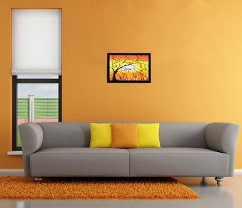 Abstract Tree and Leaves Matt Textured UV Art Painting 2