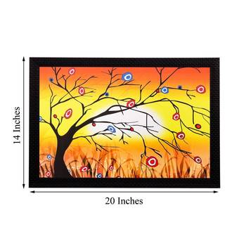 Abstract Tree and Leaves Matt Textured UV Art Painting 3