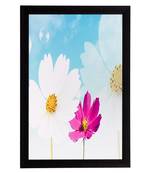 Pink & White Flower Matt Textured UV Art Painting