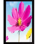 Pink & Yellow Flower Matt Textured UV Art Painting