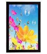 Pink & Yellow Flower Matt Textured UV Art Painting