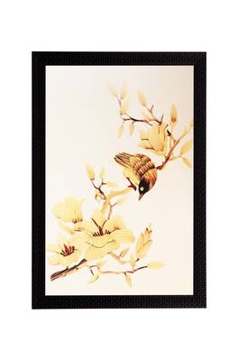 Yellow Dry Leaves Matt Textured UV Art Painting 1