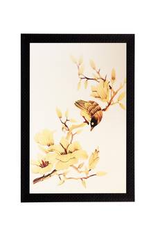 Yellow Dry Leaves Matt Textured UV Art Painting
