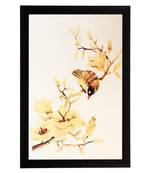 Yellow Dry Leaves Matt Textured UV Art Painting