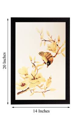 Yellow Dry Leaves Matt Textured UV Art Painting 3