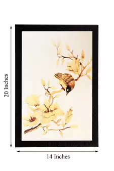 Yellow Dry Leaves Matt Textured UV Art Painting