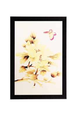 Yellow Dry Leaves Matt Textured UV Art Painting 1