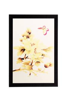 Yellow Dry Leaves Matt Textured UV Art Painting