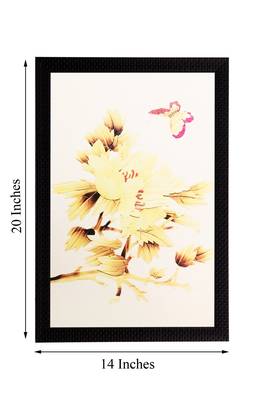 Yellow Dry Leaves Matt Textured UV Art Painting 3