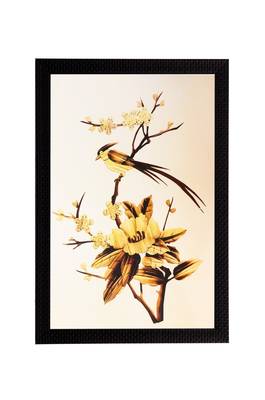 Golden Flower Matt Textured UV Art Painting 1