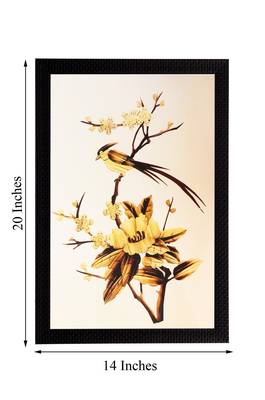 Golden Flower Matt Textured UV Art Painting 3