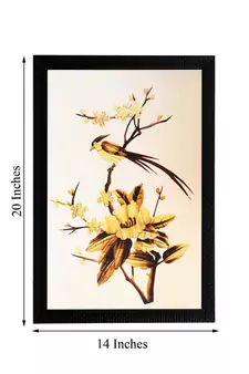 Golden Flower Matt Textured UV Art Painting
