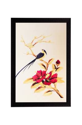 Bird & Flower Matt Textured UV Art Painting 1