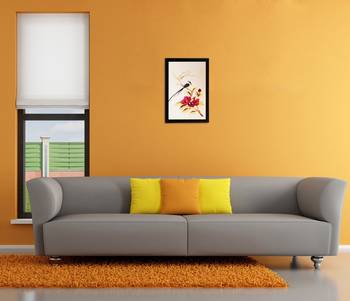 Bird & Flower Matt Textured UV Art Painting 2