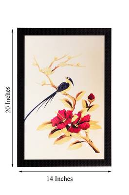 Bird & Flower Matt Textured UV Art Painting 3