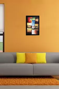 Abstract Matt Textured UV Art Painting