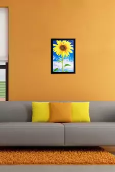 Sunflower Matt Textured UV Art Painting