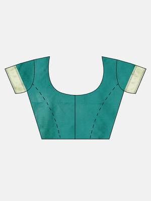 green woven art silk saree with blouse 5