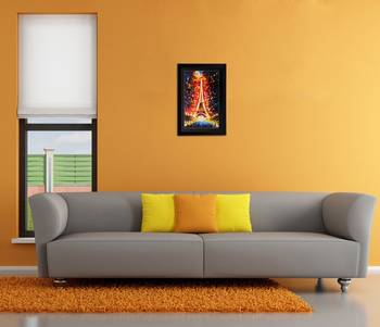 Beautiful Eiffel Tower Matt Textured UV Art Painting 2