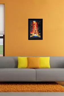 Beautiful Eiffel Tower Matt Textured UV Art Painting