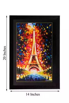 Beautiful Eiffel Tower Matt Textured UV Art Painting