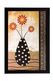 Pot with Flowers Matt Textured UV Art Painting