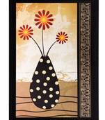 Pot with Flowers Matt Textured UV Art Painting