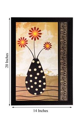 Pot with Flowers Matt Textured UV Art Painting 3