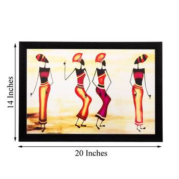 Tribal Women Matt Textured UV Art Painting 3