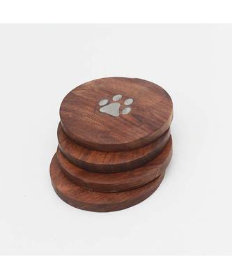 Paw Stamp Wooden Coaster 1