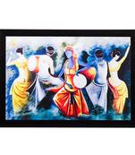 Dancing Village Couples Matt Textured UV Art Painting