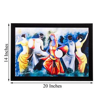 Dancing Village Couples Matt Textured UV Art Painting 3
