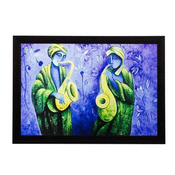 Man playing Trumpet Matt Textured UV Art Painting 1