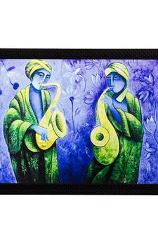 Man playing Trumpet Matt Textured UV Art Painting