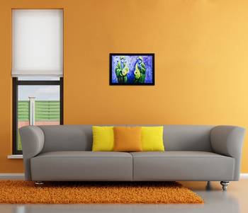 Man playing Trumpet Matt Textured UV Art Painting 2